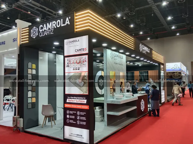 Exhibition stall for Camrola Quartz Limited at Acetech India 2026