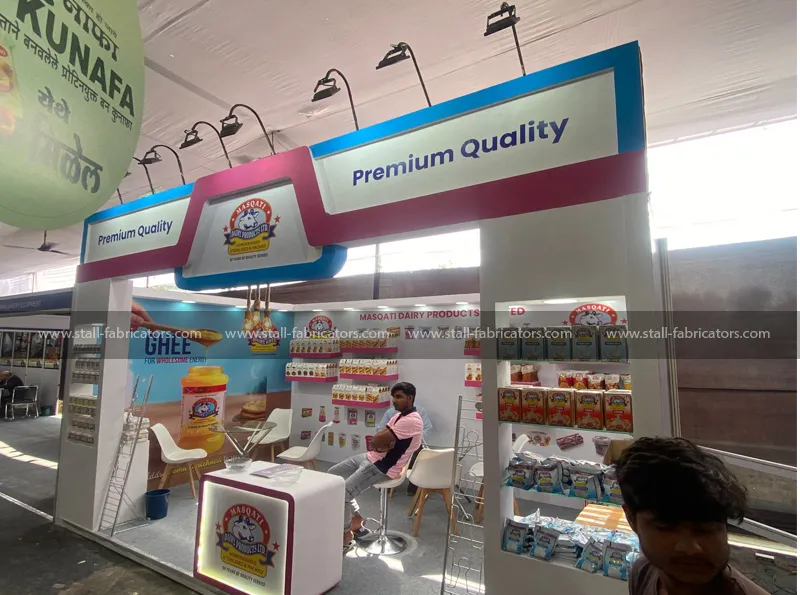 Exhibition stall for Masqati Dairy at Deccan Hospitality Store